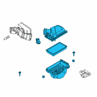 OEM Ford Taurus X Air Cleaner Assembly Diagram - 9G1Z-9600-B