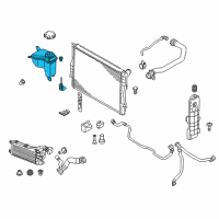 OEM BMW Coolant Reservoir Overflow Expansion Tank Diagram - 17-13-8-570-079