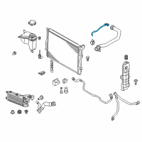 OEM 2010 BMW 335d Expansion Tank To Upper Radiator Hose Diagram - 17-12-7-803-838