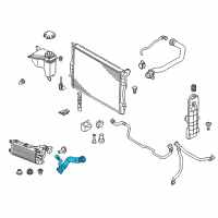 OEM 2009 BMW 335d Radiator Lower-Thermostat Hose Diagram - 17-12-7-805-262