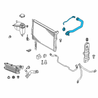 OEM 2009 BMW 335d Engine Feed Radiator Upper Hose Diagram - 17-12-7-805-260