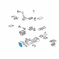 OEM 2003 Honda Accord Garnish, Center Console *YR239L* (KI IVORY) Diagram - 83403-SDA-A01ZC