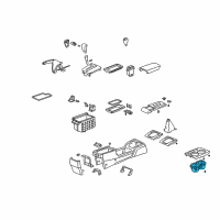 OEM Honda Accord Holder Assembly, Cup (Black) Diagram - 77230-SDA-A01ZA