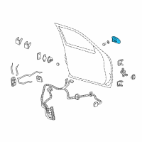 OEM 2003 GMC Sierra 2500 Handle, Outside Diagram - 15029902