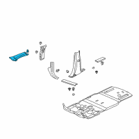 OEM Buick Rendezvous Molding Asm-Windshield Garnish *Gray Y Diagram - 10395266