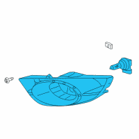 OEM 2010 Honda Fit Foglight Unit, Passenger Side (C00) Diagram - 33901-TK6-305