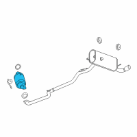 OEM 2009 Saturn Sky Catalytic Converter Diagram - 12597268