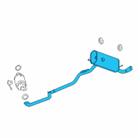 OEM 2009 Pontiac Solstice Muffler & Pipe Diagram - 20810298