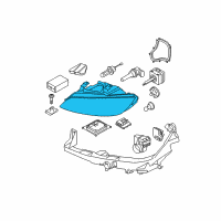 OEM 2008 BMW 335i Left Headlight Diagram - 63-11-7-182-517