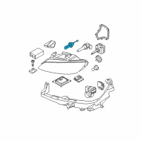 OEM BMW 524td Fog Light Bulb Halogen Adaptive Headlight Diagram - 63-21-7-160-779