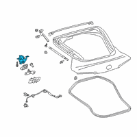 OEM Toyota GR Supra Lock Assembly Diagram - 64600-WAA01