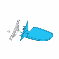 OEM 2019 Chrysler 300 Outside Rearview Mirror Diagram - 1TK86KARAK