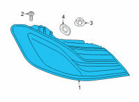 OEM 2021 BMW M8 Gran Coupe Tail Light Side Panel Led Ri Diagram - 63-21-7-445-774