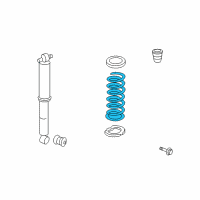 OEM Honda Odyssey Spring, Rear Diagram - 52441-SHJ-A41