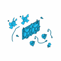 OEM 2009 Infiniti M35 Motor & Fan Assy-With Shroud Diagram - B1481-EJ80B