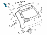 OEM 2021 Chevrolet Trailblazer Lift Cylinder Bracket Diagram - 42483663