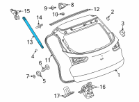 OEM 2021 Chevrolet Trailblazer Lift Cylinder Diagram - 42726522