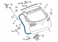OEM 2022 Chevrolet Trailblazer Weatherstrip Diagram - 42780682