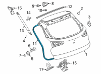 OEM 2021 Chevrolet Trailblazer Weatherstrip Diagram - 42780682