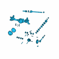 OEM 2009 Dodge Ram 2500 Axle-Service Front Diagram - 68029453AA