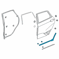 OEM 2021 Honda Clarity Seal, RR. R Door Diagram - 72826-TRT-A01