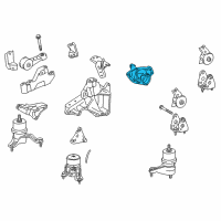 OEM 2013 Toyota Venza Rear Bracket Diagram - 12321-0P050