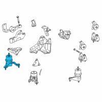 OEM 2012 Lexus RX350 INSULATOR, Engine Mounting Diagram - 12362-0P051