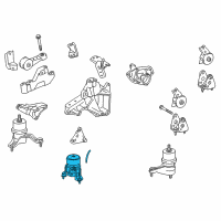 OEM 2017 Toyota Highlander Front Insulator Diagram - 12360-0P180