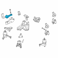 OEM 2017 Toyota Highlander Strut Rod Diagram - 12363-0P210