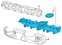 OEM 2021 Chevrolet Silverado 1500 Exhaust Manifold Diagram - 55513001