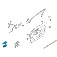 OEM 2019 Kia K900 Power Window Assist Switch Assembly Diagram - 93575J6100SA1