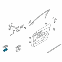 OEM Kia K900 Window Switch Diagram - 93576J6100