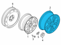 OEM BMW 228i xDrive Gran Coupe DISC WHEEL LIGHT ALLOY CERIU Diagram - 36-11-8-053-525