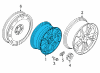 OEM 2022 BMW M235i xDrive Gran Coupe DISC WHEEL LIGHT ALLOY JET B Diagram - 36-11-8-092-356