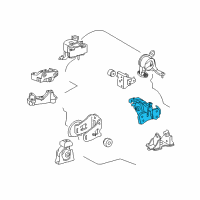 OEM Lexus HS250h Insulator, Engine Mounting, LH(For Transverse Engine) Diagram - 12372-28370