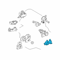 OEM Lexus HS250h Bracket, Engine Mounting, LH(For Transverse Engine) Diagram - 12325-28340
