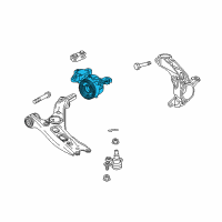 OEM 2017 Honda CR-V Bracket Complete, Front Diagram - 51395-TLA-A71