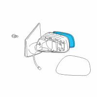 OEM Toyota Matrix Mirror Glass Diagram - 87961-02870