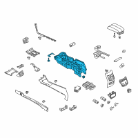 OEM 2012 Lincoln MKT Console Base Diagram - AE9Z-74045A36-KA