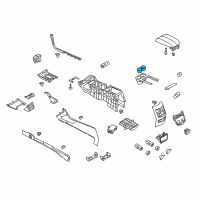 OEM 2015 Lincoln MKT Front Cup Holder Insert Diagram - BE9Z-7413562-AA