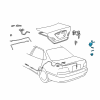 OEM Toyota Lock Assembly Diagram - 64600-AC010