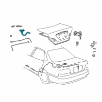 OEM 2002 Toyota Avalon Hinge Diagram - 64503-AC030