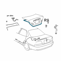 OEM 2003 Toyota Avalon Weatherstrip Diagram - 64461-AC020