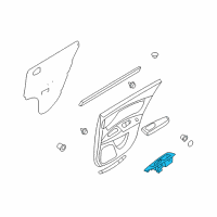 OEM 2010 Kia Optima Rear Power Window Sub Left Switch Assembly Diagram - 935802G700J7