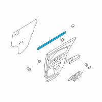 OEM 2007 Kia Optima WEATHERSTRIP-Rear Door Belt Inside Diagram - 832312G000
