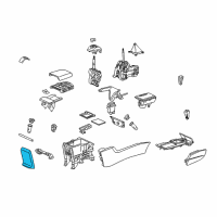 OEM 2010 Honda Accord Garnish, Center Console (Lower) *NH686L* (QP LIGHT WARM GRAY) Diagram - 83421-TA1-Y01ZB