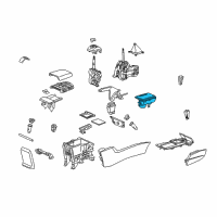 OEM 2012 Honda Crosstour Holder Assembly, Cup (Gun Metallic) Diagram - 77230-TA0-A01ZB