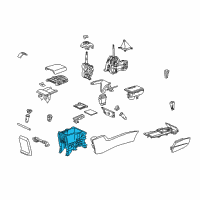 OEM 2010 Honda Accord Box, Console *NH167L* (GRAPHITE BLACK) Diagram - 83404-TA1-Y11ZA
