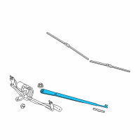 OEM 2010 BMW 535i GT Wiper Arm Driver Side Diagram - 61-61-7-207-290