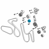 OEM 2010 Cadillac CTS Idler Pulley Diagram - 12606032